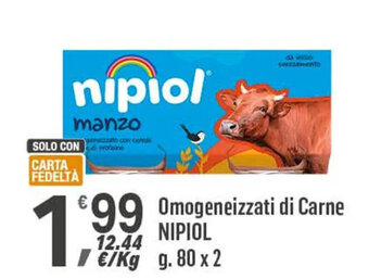 Supermercati Dok Omogeneizzati di Carne NIPIOL g. 80 x 2 offerta
