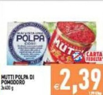 Supermercati Agorà MUTTI POLPA DI POMODORO 3x 400 g offerta