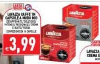 Supermercati Agorà LAVAZZA CAFFE IN CAPSULE A MODO MIO offerta