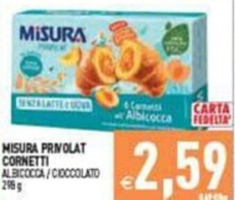Supermercati Agorà MISURA PRIVOLAT CORNETTI ALBICOCCA/ CIOCCOLATO 298 g offerta