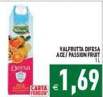 Supermercati Agorà VALFRUTTA DIFESA ACE/PASSION FRUIT 1 l offerta