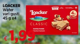LOACKER Wafer vari gusti 45 g x4