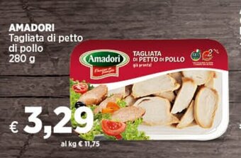 In Coop AMADORI Tagliata di petto di pollo 280 g offerta