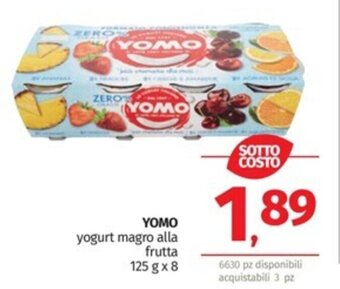 YOMO yogurt magro alla frutta 125 g x 8