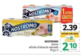 Superstore Pam NOSTROMO Tonno all'Olio di Oliva 70 g x 3 offerta
