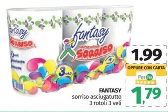 Superstore Pam Fantasy sorriso asciugatutto 3 rotoli 3 veli offerta