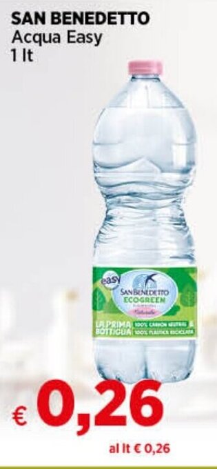 In Coop SAN BENEDETTO Acqua Easy 1 lt offerta