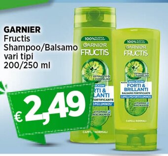In Coop GARNIER Fructis Shampoo/Balsamo vari tipi 200/250 ml offerta