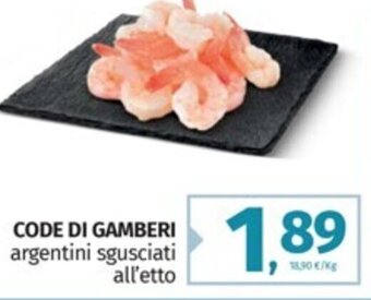 Superstore Pam CODE DI GAMBERI argentini sgusciati offerta