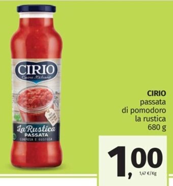 Superstore Pam CIRIO passata di pomodoro la rustica 680 g offerta