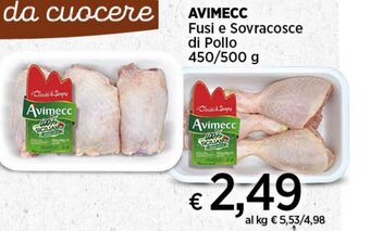 In Coop AVIMECC Fusi e Sovracosce di Pollo 450/500 g offerta