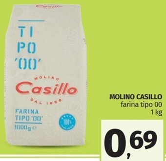 Superstore Pam MOLINO CASILLO farina tipo 00 1 kg offerta