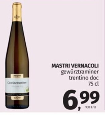 Superstore Pam MASTRI VERNACOLI gewürztraminer trentino doc 75 cl offerta