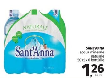 SANT'ANNA acqua minerale naturale 50 cl x 6 bottiglie