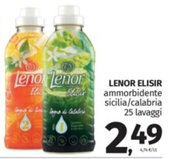 Superstore Pam LENOR ELISIR ammorbidente sicilia/calabria 25 lavaggi offerta