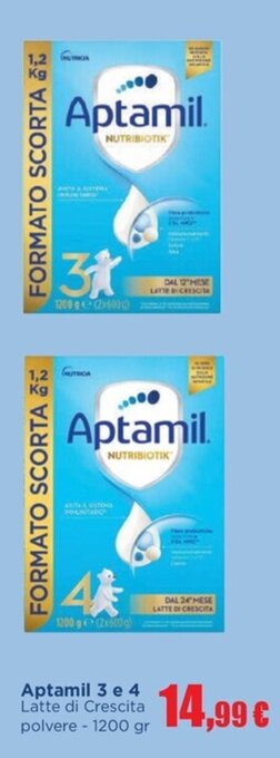Aptamil 3 e 4 Latte di Crescita polvere - 1200 gr