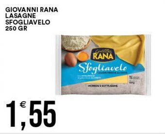 Premium Cash&Carry GIOVANNI RANA LASAGNE SFOGLIAVELO 250 GR offerta