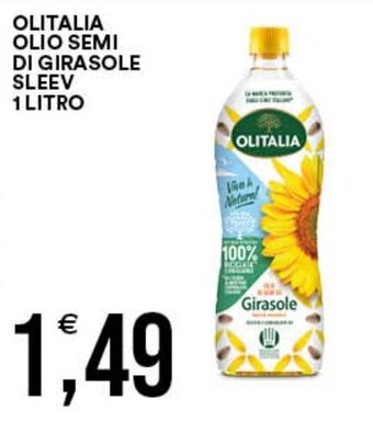 Premium Cash&Carry OLITALIA OLIO SEMI DI GIRASOLE SLEEV 1 LITRO offerta