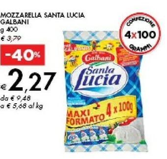 Bennet Galbani Mozzarella Santa Lucia 400 G(ml) offerta