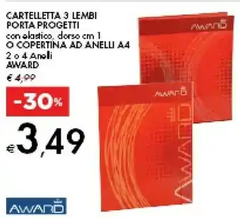 Bennet Award Cartelletta 3 Lembi Porta Progetti offerta