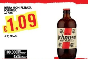 Bennet Ichnusa Birra Non Filtrata 500 G(ml) offerta