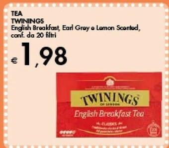 Bennet Twinings Tea English Breakfast/ Earl Grey E Lemon Scented offerta