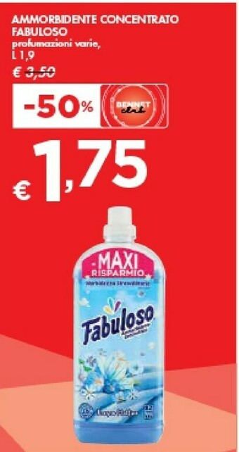 Bennet Fabuloso Ammorbidente Concentrato Fresco Mattino offerta