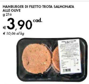 Bennet Hamburger Di Filetto Trota Salmonata Alle Olive offerta