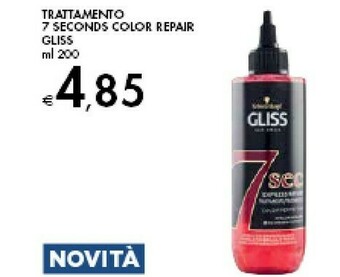 Bennet Schwarzkopf Gliss Trattamento 7 Seconds Color Repair offerta