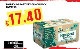 Bennet Pampers Pannolini Baby Dry Quadripack offerta