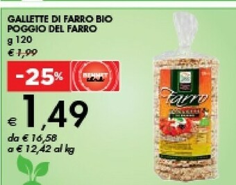 Poggio del farro Gallette Di Farro Biologiche 120 G(ml)