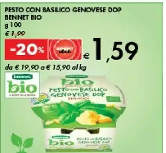 Bennet Bennet Pesto Con Basilico Genovese Dop BIO offerta