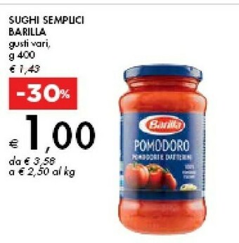 Bennet Barilla Sughi Semplici offerta