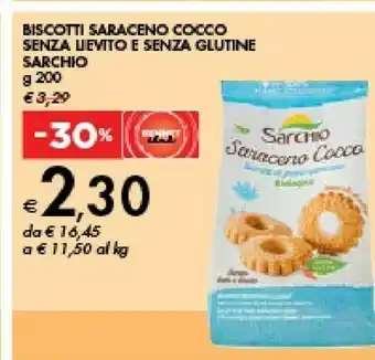 Bennet Sarchio Biscotti Di Grano Saraceno Con Cocco Biologici 200 G(ml) offerta