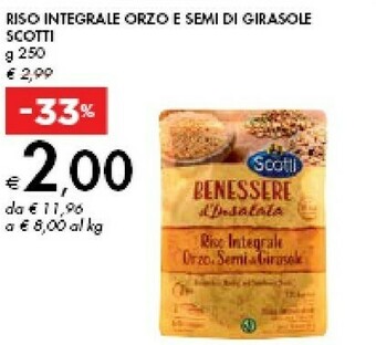 Bennet Scotti Benessere D'Insalata Riso Integrale Orzo E Semi Di Girasole offerta