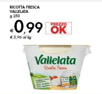 Bennet Vallelata Ricotta Fresca Senza Conservanti 250 G(ml) offerta