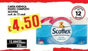 Bennet Scottex Carta Igienica Pulito Completo offerta