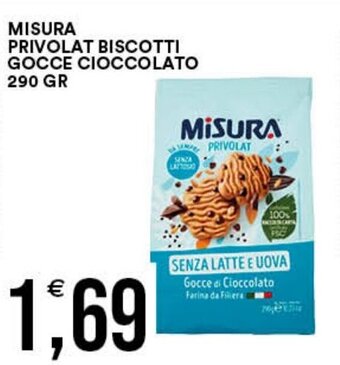 Premium Cash&Carry MISURA PRIVOLAT BISCOTTI GOCCE CIOCCOLATO 290 GR offerta