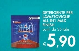 Bennet Finish Detergente Per Lavastoviglie All In 1 Max offerta