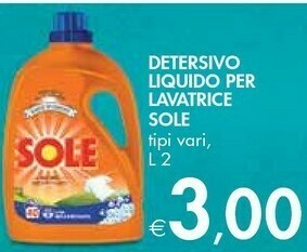 Bennet Sole Detersivo Liquido Per Lavatrice offerta
