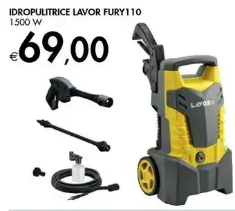 Bennet Lavorwash Fury 110 Verticale Elettrico 330l/h 1500W Nero, Giallo Idropulitrice offerta
