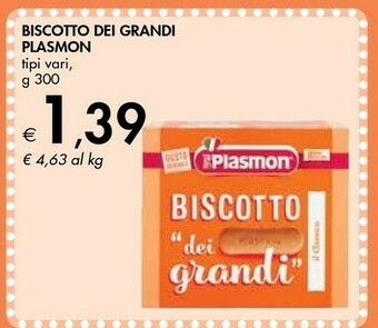 Bennet Plasmon Biscotto Dei Grandi offerta