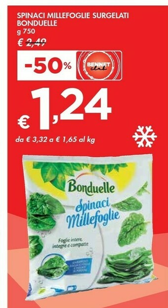 Bennet Bonduelle Spinaci Millefoglie offerta