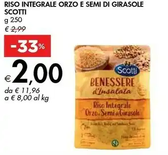 Bennet Scotti Riso Integrale Orzo E Semi Di Girasole offerta