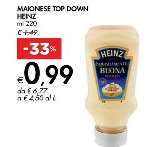 Bennet Heinz Maionese Top Down offerta