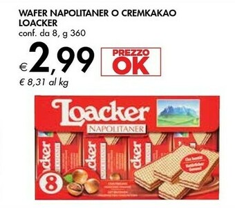 Bennet Loacker Napolitaner 360 G(ml) offerta
