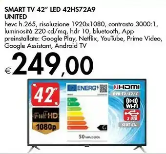 Bennet United Smart Tv 42'' Led 42HS72A9 offerta