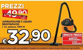 Bennet Bravo & Facile Aspirapolvere E Liquidi offerta