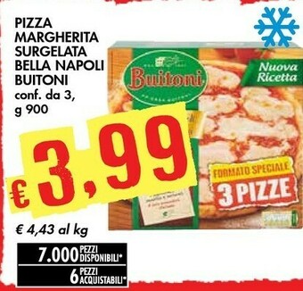 Bennet Buitoni Pizza Margherita Bella Napoli 900 G(ml) offerta