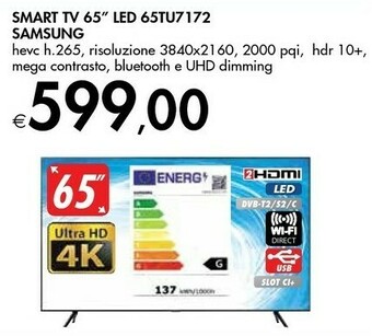 Bennet Samsung Smart Tv 65'' LED 65TU7172 offerta